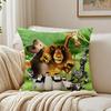 Funny American Movie MMadagascar Cushion Cover Pillowcase Antidustmite living Room Sofa Decor Cushion Room