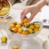 Japanese Style Hammered Glass Pedestal Fruit & Snack Plate