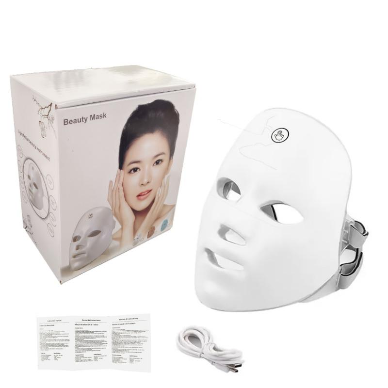 1PC Large Row Light Silicone Photon Skin Rejuvenation Beauty Mask Household Infrared LED Anti-wrinkle and Acne Mask Instrument