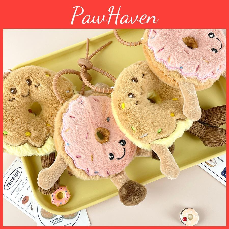 Plush Simulationdonut Stuffed Toy Dessert Doll Couple Keychain Gifts Birthday
