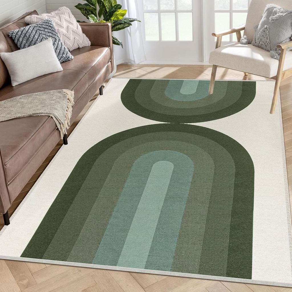 Bohemian Colorful Curved Carpet Navy Blue Retro Pattern Flooring Rug Living Room Bedroom Modern Home Decoration Carpet Mat