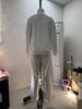 2025 European American Fashion Women's Autumn Winter High Neck Knit Wide-Leg Suit