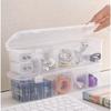 Transparent compartment storage box data cable classification box household organization box underwear and socks storage box