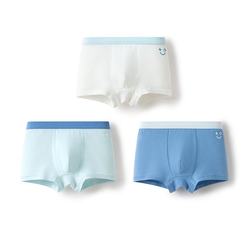Balabala Girls' Cotton Boxer Shorts - 3-Pack, No-Wedgie, Skin-Friendly, Small to Large Sizes
