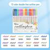 48-Color Fluorescent Dual-Line Metallic Outline Pen Set
