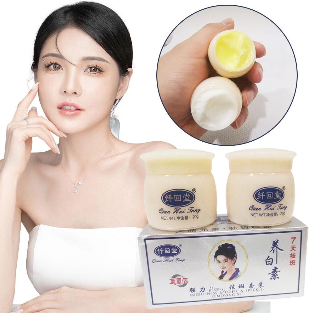 20g Dia E 20g Noite Creme Clareador de Pele Clareador Descolorante Kit Sardas Creme Melasma Pele A J6J2