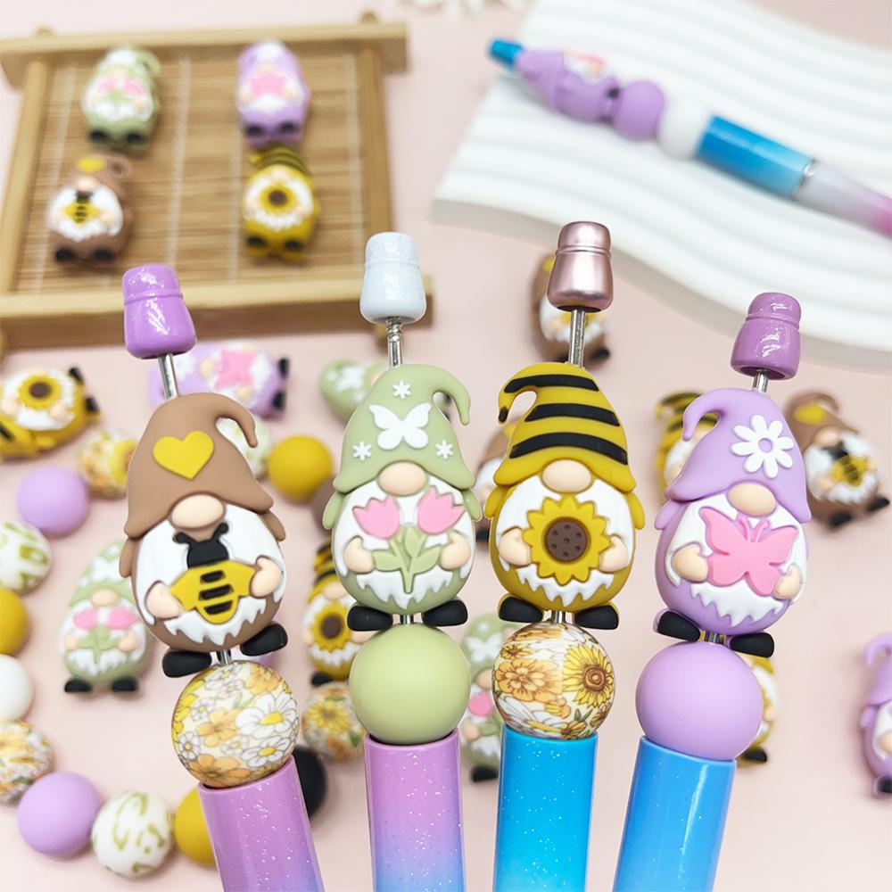 25/32/54PCS 3D Cute Dwarf Silicone Bead Set, perfect for DIY handmade crafts such as keychains, necklaces, bracelets, etc