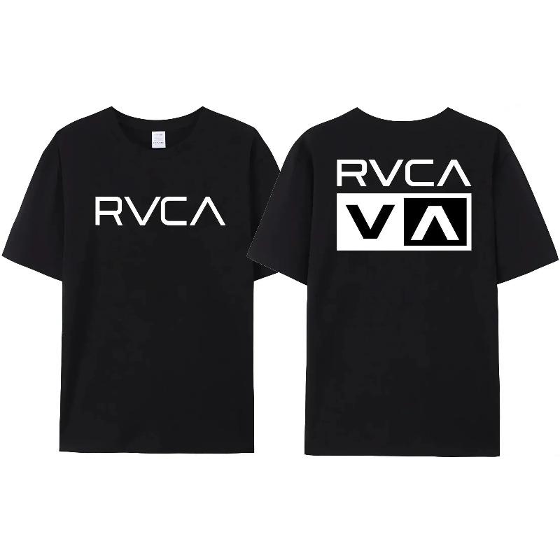 Summer Trendy Brand RVCA T-shirt Men's Women's Plus Size Loose Short-sleeved Fashion Design Tee Streetwear Fashion Top