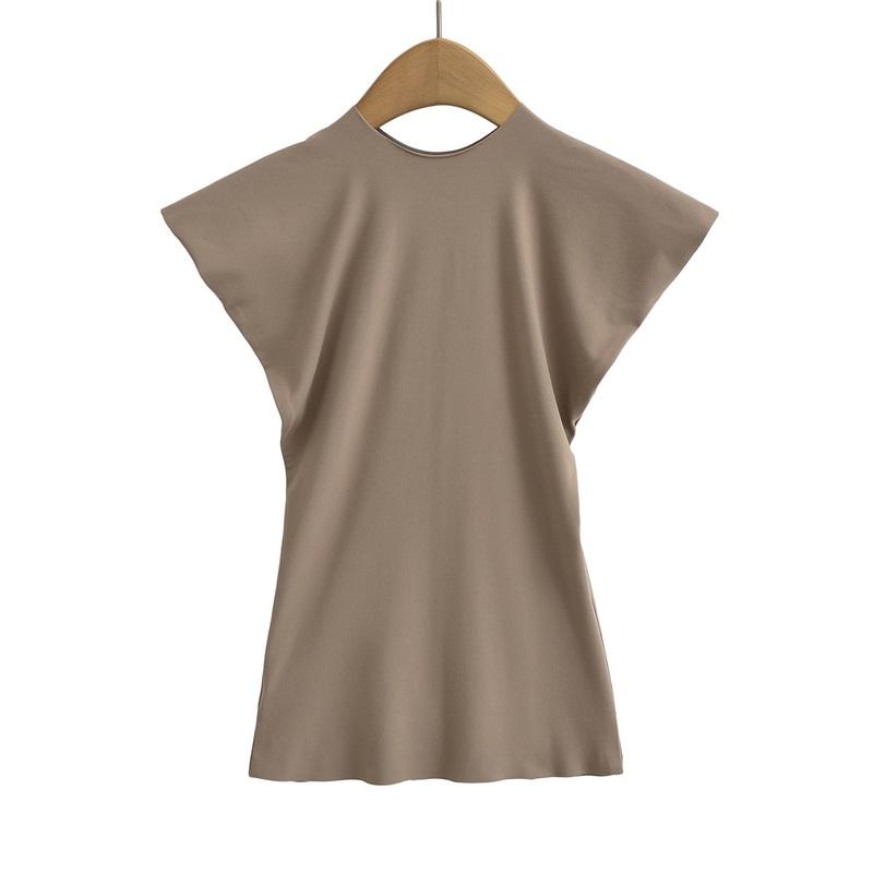 Womens Spring Summer Casual Loose Cotton Striped T Shirt Top with Side Slits Long Sleeve Versatile and Breathable Blouse for Daily Wear