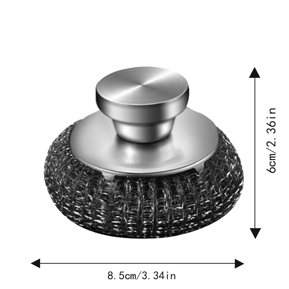 

Кухонная щетка для мытья из нержавеющей стали, металлическая губка-скребок с ручкой для мытья посуды, кастрюль, сковородок, грилей, инструменты для чистки раковины