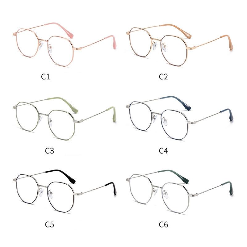 Metal Student Polygon Nearsighted Glasses For Women Men Rose Gold Frame Minus Sight Eyeglasses Prescription 0 -0.5 -0.75 To -6.0