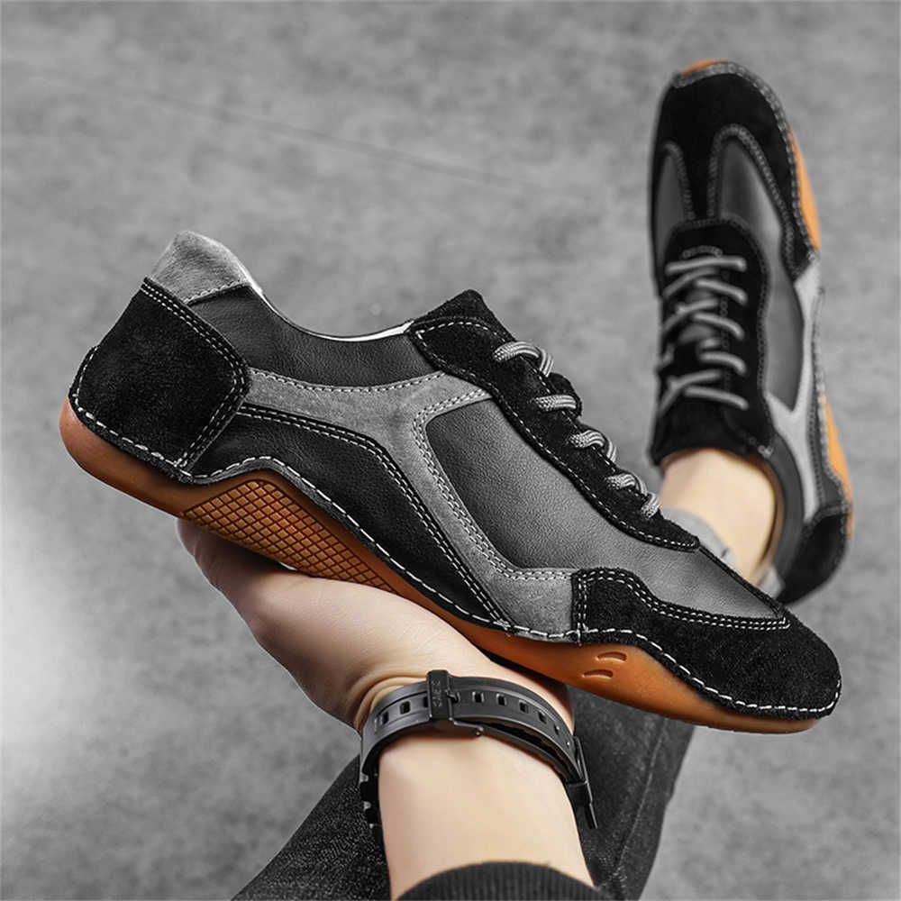 Mode Echtes Leder Rutschfest Herren Sport Sneaker Gewebt -farbige Schuhe Stiefel Luxusmarke Tenid Shors Ausflüge Marken