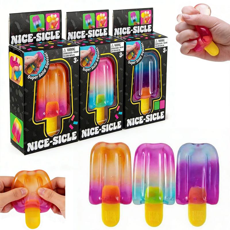 Sensory Nice-Sicle Stress Relief Cube Squeeze Object Ice Cream Twisting Toys