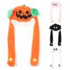 Cappello Divertente Peluche Animale Carino con Orecchie che si Muovono Salterellanti, Cappellino Regalo di Compleanno per Halloween