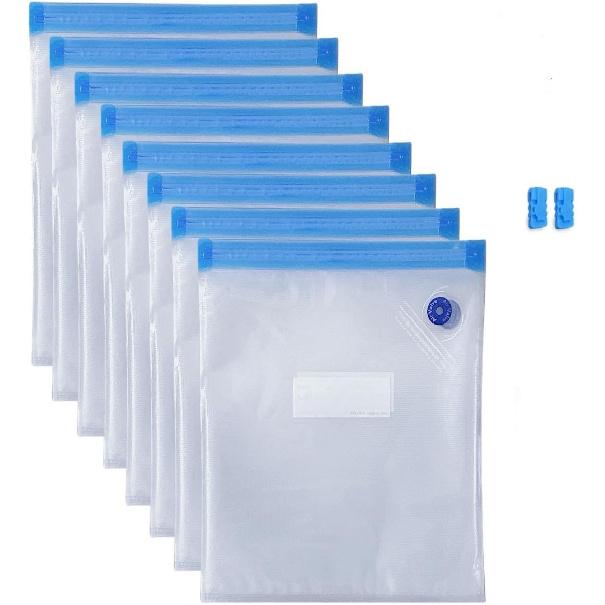 Sous Vide Bags-BPA-Free Reble Vacuum Seal Bags for Food/Freezing Safe-20pcs (8.6 * 8.5in) Vacuum Food Storage Bags & Seal Clips for Sous Vide