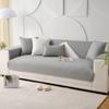 New Ice Silk Sofa Cover Summer Universal Non-slip Sofa Mat Cool Feeling Couch Cushion Solid Color Living Room Home Couch Covers