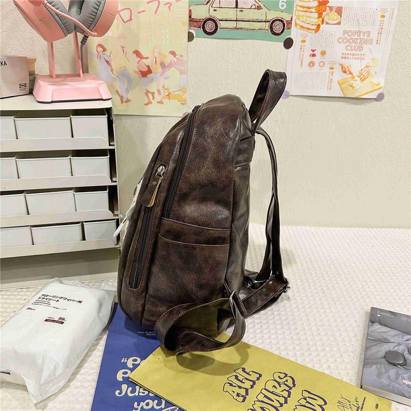 Vintage College Rucksack Bestickter Rucksack Große Kapazität Studenten Schultasche