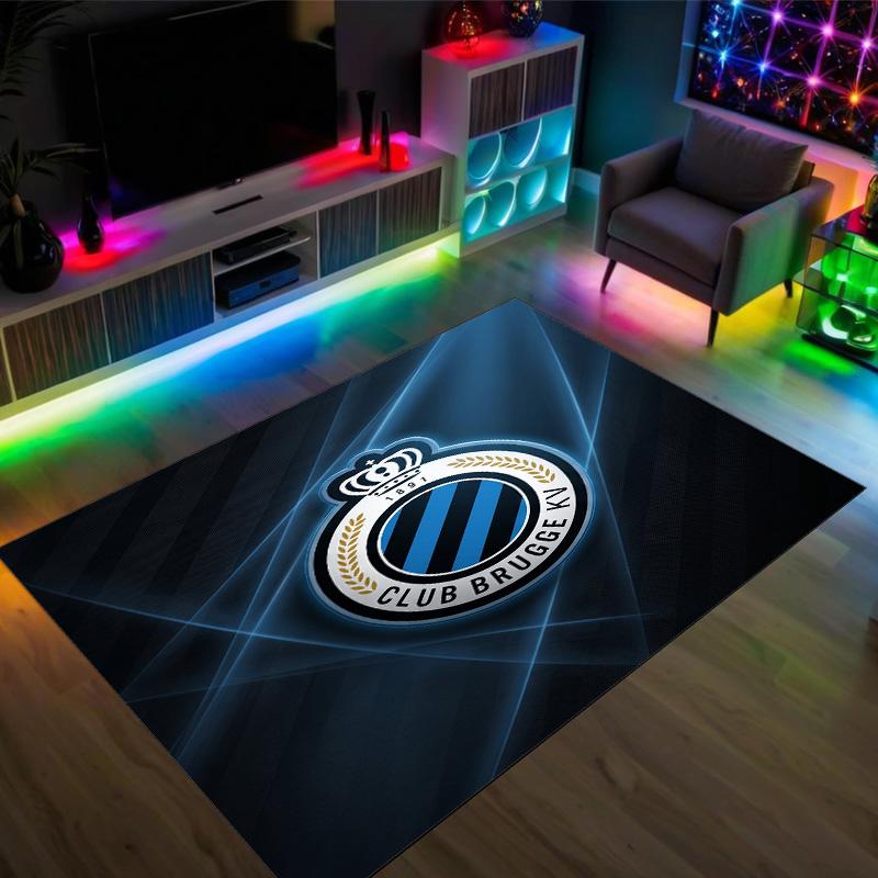 Club Brugge FC Design Crystal Velvet Carpet Cozy Non?Slip Printed Rug For Bedroom Living Room Entrance