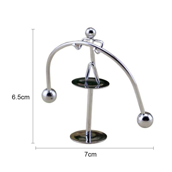 Mini Balance Pendulum Metal Weightlifting Iron Man Cradle Tumbler Toy Home Decor