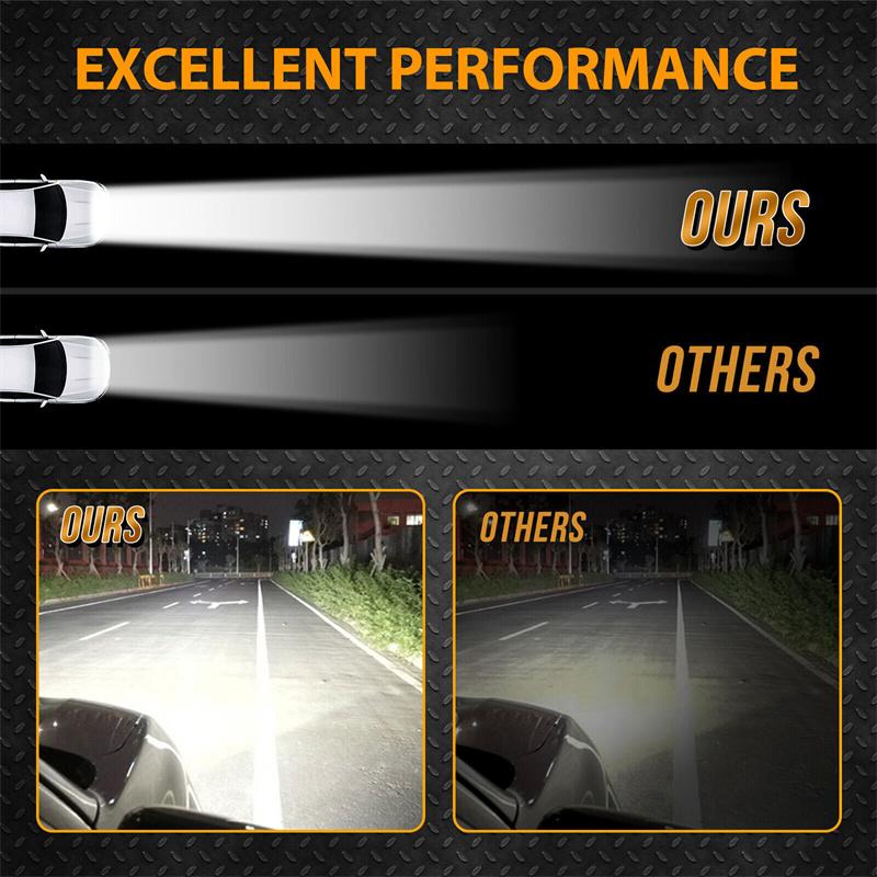 2Pcs 7'' Led Work Light Bar 800W Spot Flood Beams Combo For Car Tractor Boat Offroad Truck Suv Atv Car Repairing Lights