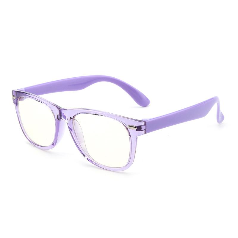 Square Anti Blue Light Glasses Kids TR90 Boys Girls Optic Flexible Prescription Eyeglasses Custom Myopic Hyperopic Glasses