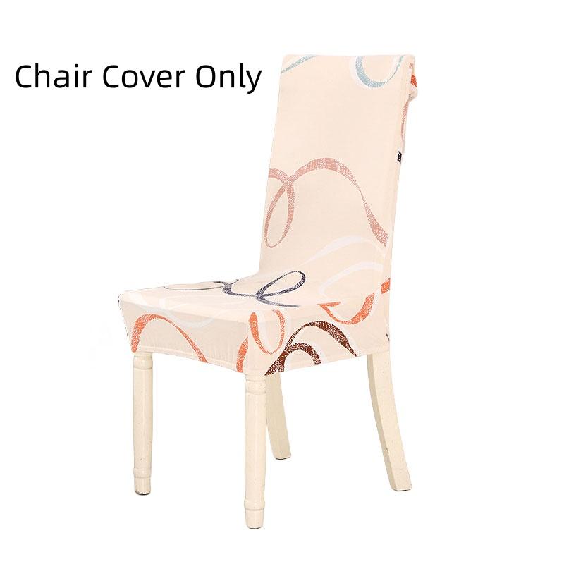 Abnehmbare Stuhlhussen mit Blumenmuster für Esszimmer, Stretch-Sitzbezüge, staubdicht, skandinavischer Stil, ideal für Hochzeiten