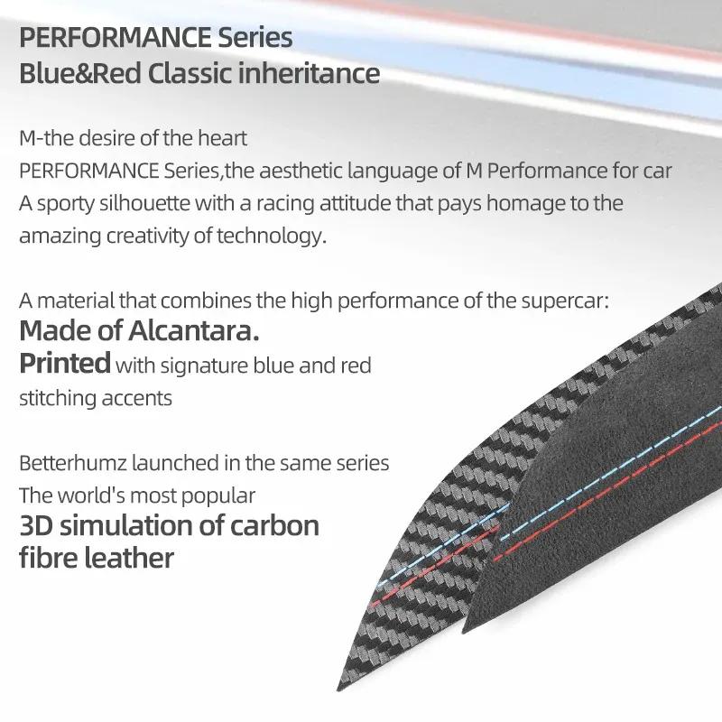 For BMW X5 E70 X6 E71 Made of Alcantara Car Interior Door Panel Trim Strips Performance Stickers 4pcs Auto Tuning Accessories
