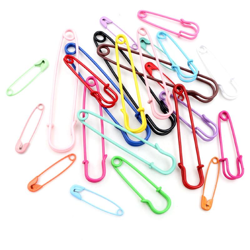 Fashion New Multi-Colors Mixed Colorful Safety Pins Brooch Blank Base Brooch Pins for DIY Jewelry Making Supplies Accessorie