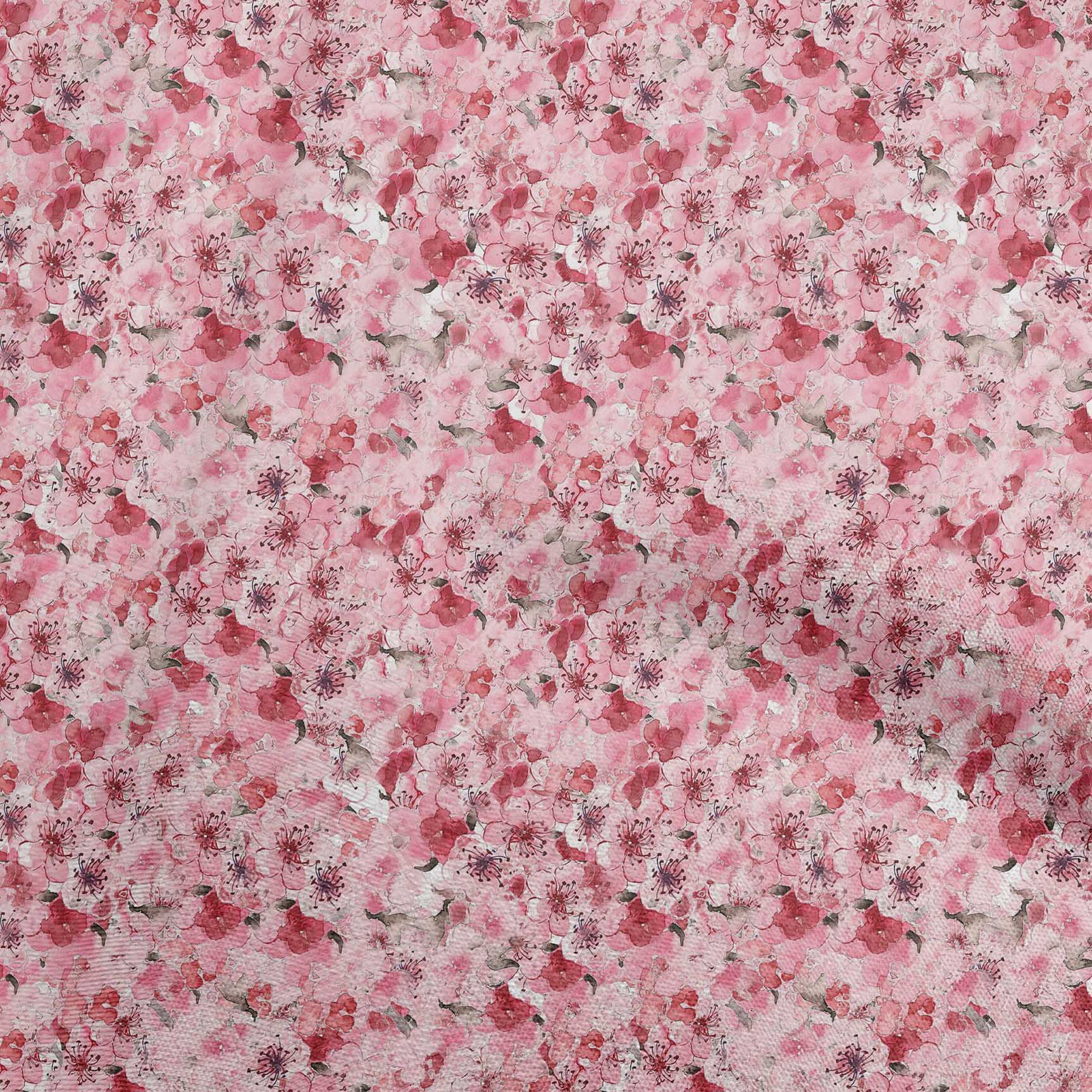 

oneOone Cotton Flex Gray Fabric Floral Sewing Material Print Fabric By The Yard 40 Inch 42 Inch Wide - Viscose Chiffon рожевий