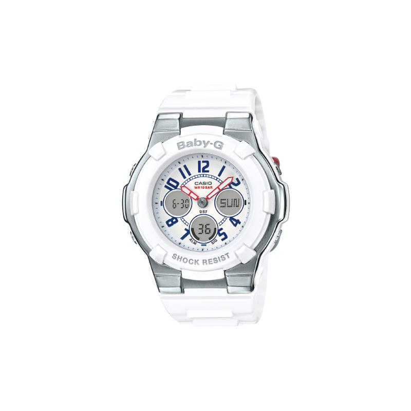 

Casio BABY-G sports large dial dual display multi-function watch quartz movement resin strap Japanese and Korean watch women s watch BGA-110TR-7B белый