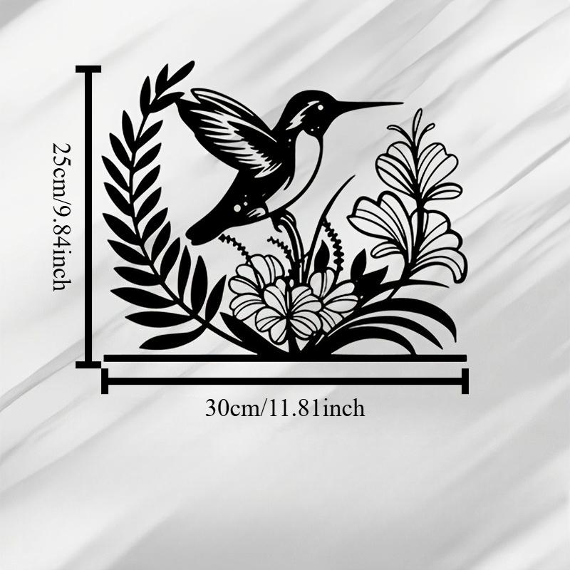 Elegant Hummingbird Metal Wall Art Sculpture Living Room Garden Decor Bird Lover Gift