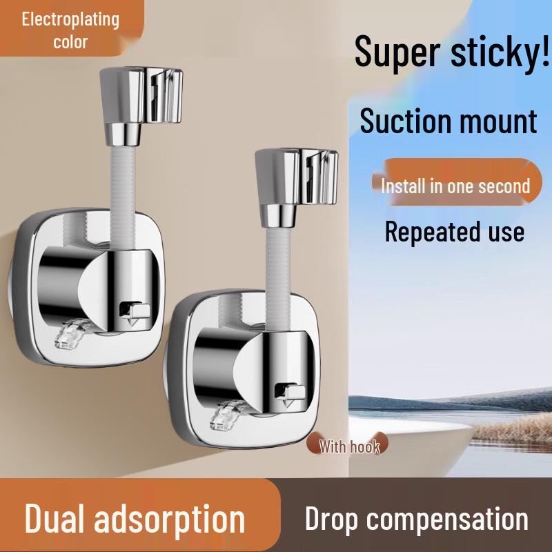 Universal No-Drill Suction Cup Shower Head Holder