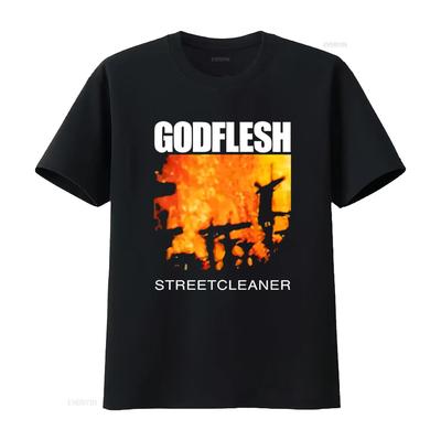 1990 Godflesh Streetcleaner Black All Size T Shirt Rock Band Inspired Design Unisex Versatile