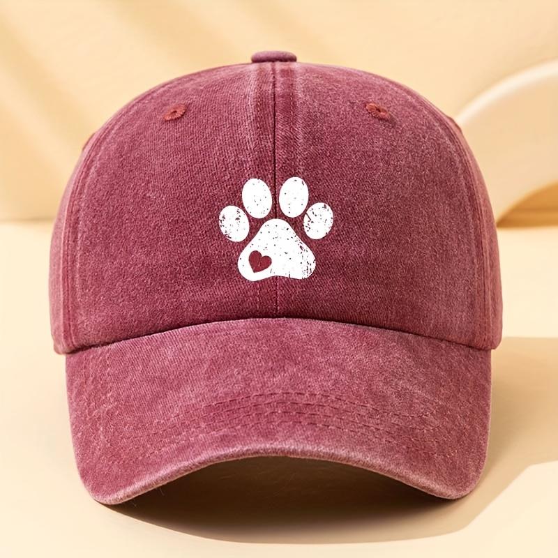 Fashionable Dog Claw Printed Baseball Hat - Multi functional Outdoor Leisure Sunshade Hat, Suitable for Travel