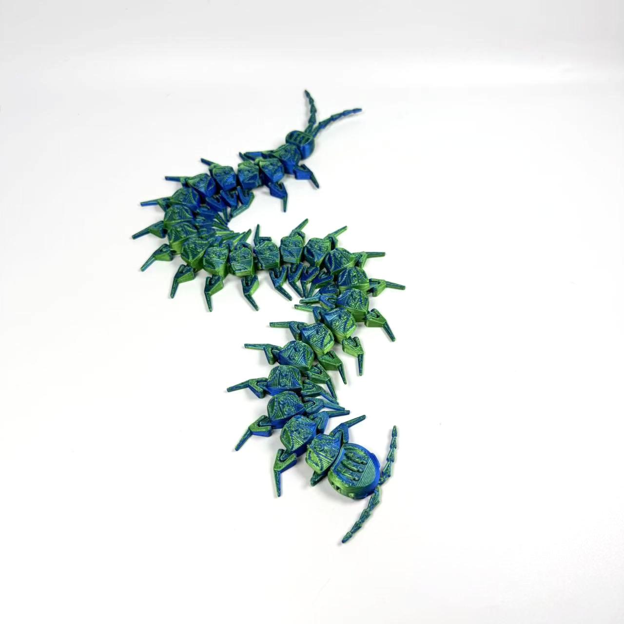 

16 inch 3D Animals Articulated Centipede Figurine Collectibles Centipede Statue Flexible Joints for Kids Adults Desk Miniature синій