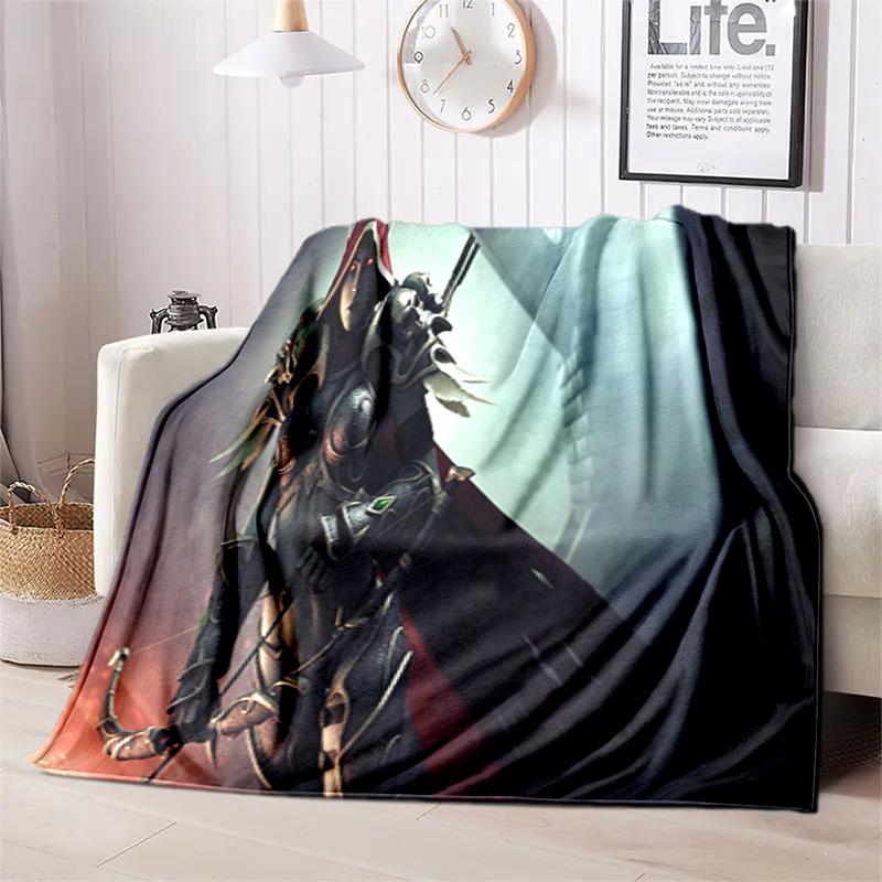 classic game World of Warcraft Frozen Throne blanket Soft and portable four season home bed, sofa blanket, office travel, lunch break, warm blanket Y4