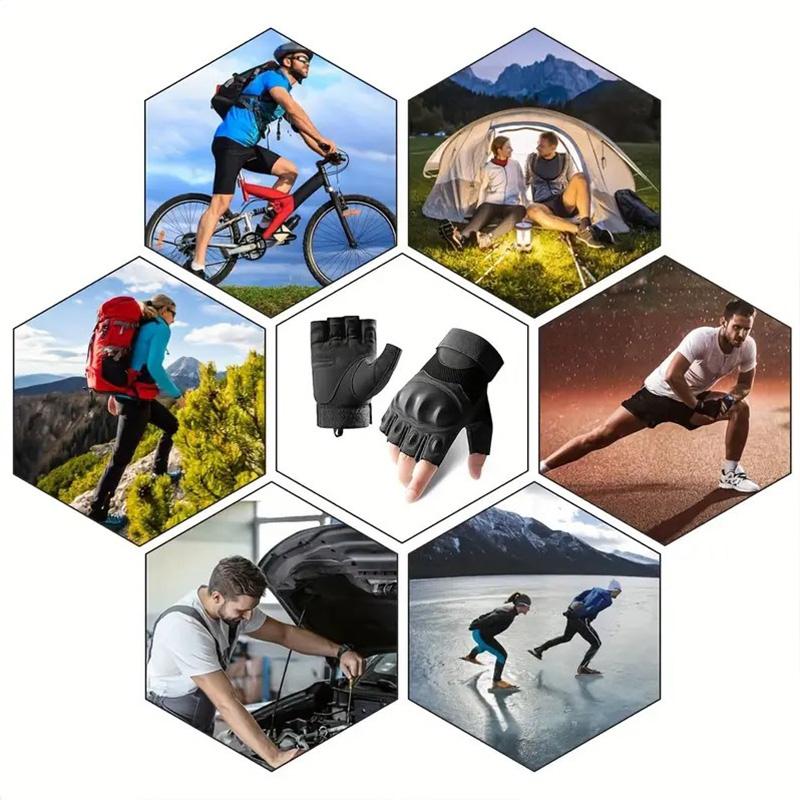 1 Par Taktiske Handsker Uden Fingre Til Mænd - Ideelle Til Udendørs Sport, Skydning, Jagt, Airsoft Og Cykling