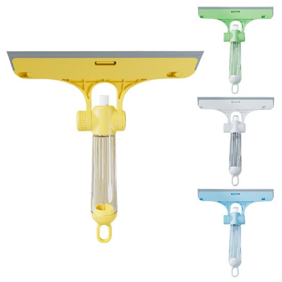 Glass Scraper Ergonomic Handle 3-in-1 Window Cleaning Tool with Spray