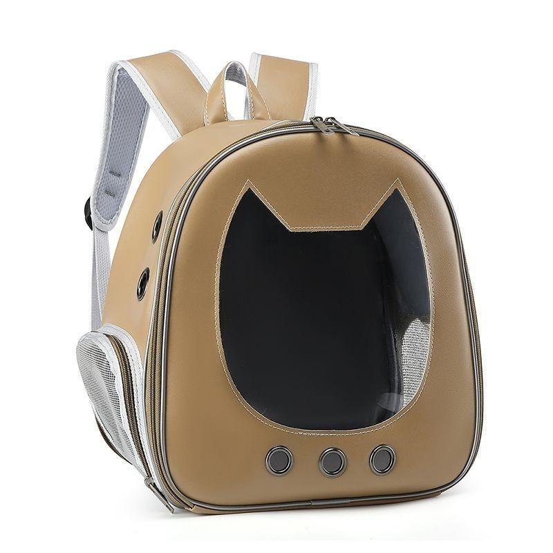 

Large Capacity Transparent Cat & Dog Carrier Backpack - Portable Oxford Cloth Space Capsule Design хаки
