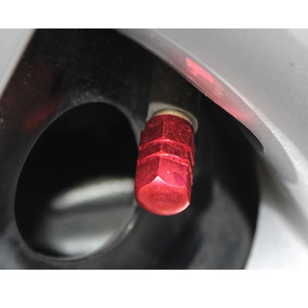 4pcs Tire Valve Black Aluminum Rims Stem Tyre Cover