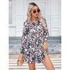 Women's Autumn/winter Printed Button-up Long-sleeved Dress