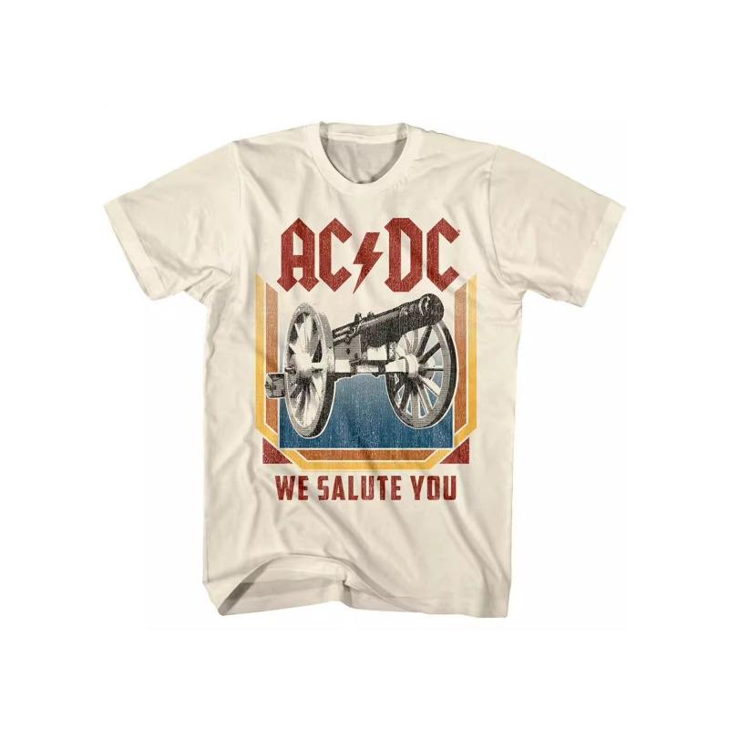 ACDC Band 1981 Tokyo Concert Commemorative Edition Mens Metal Punk Cotton Short Sleeve TShirt