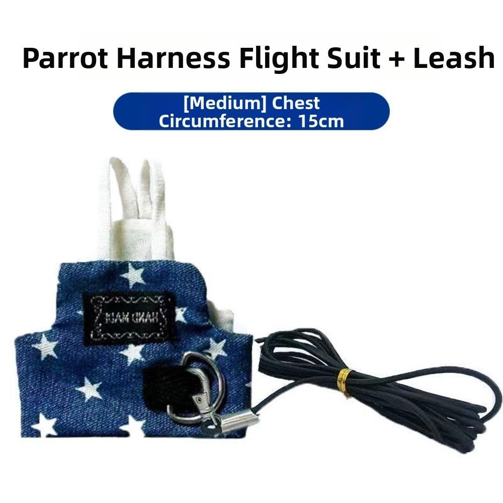 With Leash Parrot Flying Harness Cowboy Bird Walking Suit  for Parakeet Outdoor Flying Training