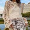 Y2K Hollow Out Knit Pullovers Crewneck Autumn Vintage Fairycore Grunge Top Fashion Retro Smock Sweater Cuteandpsycho