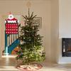 1pc Santa Claus Non-woven Fabric Christmas Countdown 24 Days Calendar Pendant Tion for Christmas Tree Tion Red Sewing Storage