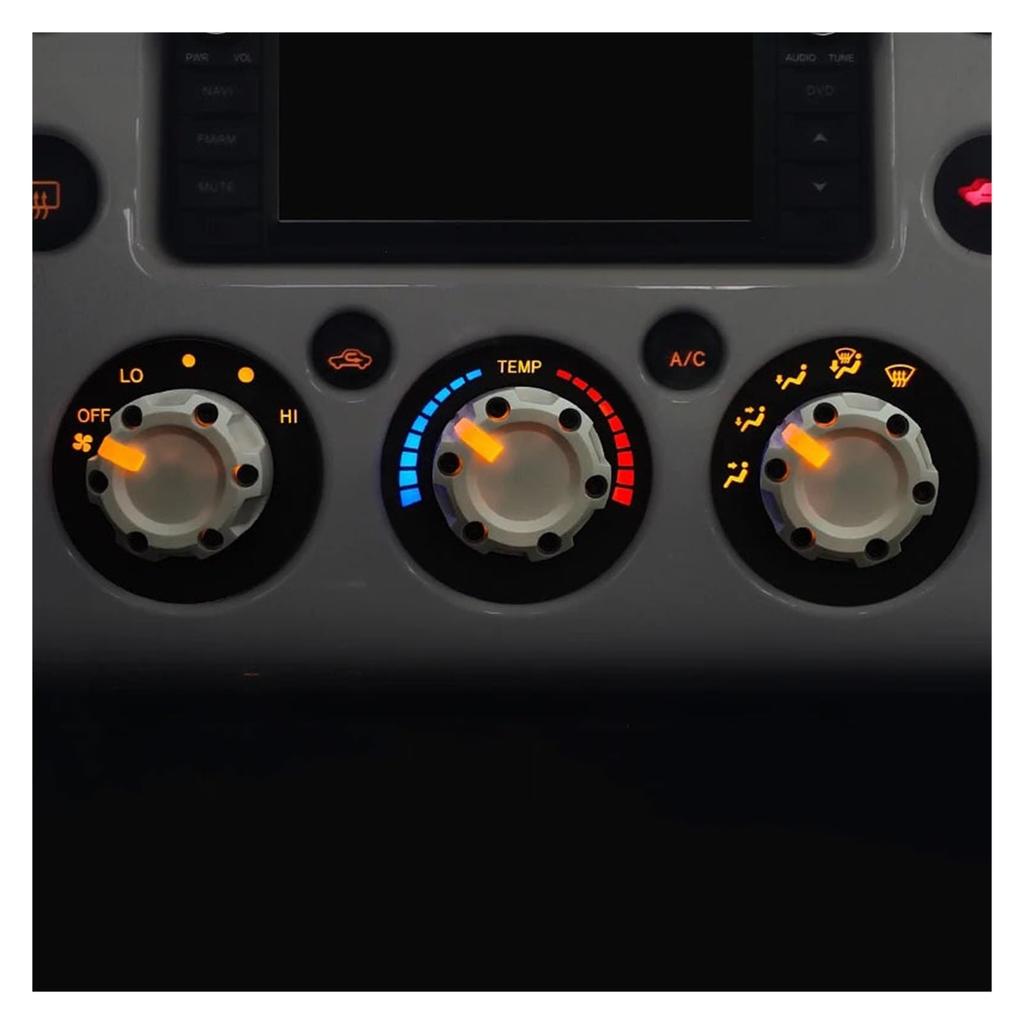 NIJIU Toyota FJ Cruiser Knoflík klimatizace Upravený FJ Středový ovládací panel Vnitřní dekorace Tlačítko klimatizace Cruiser Kompatibilní (Černá)