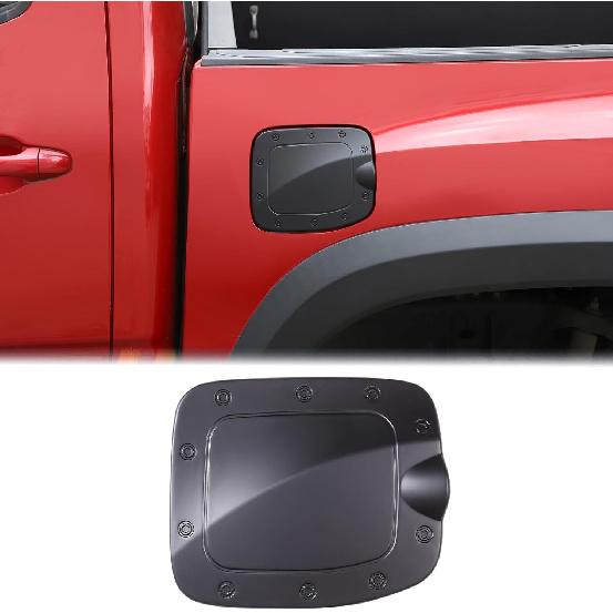 Aunginsy Car Fuel Tank Cap Trim Cover Compatible with Toyota Tacoma 2016-2023 Pickup Fuel Filler Oil Gas Cap Door Scratches Protection Lid Cover