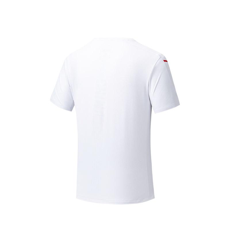 Anta Training Series Simple Versatile Brand Logo Round Neck Comfortable Quick-Dry Short Sleeve T-Shirt Men Tops Pure-White 152527164-1