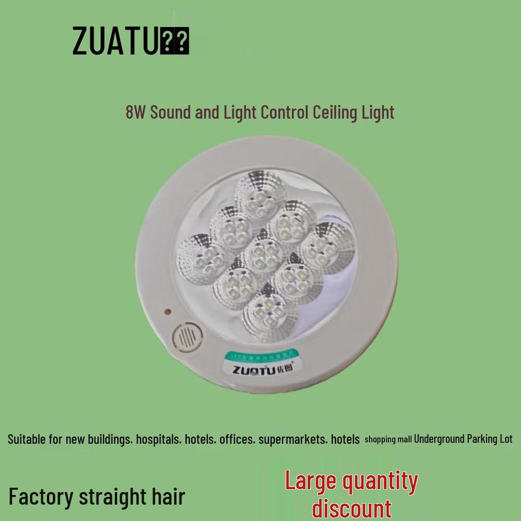 220V Sound & Light-Controlled Ceiling Light - Sensor Light for Stairs, Corridor, Building, Community, and Elevator Use
