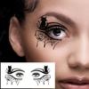 10sheets Spider Web Eye Tattoo Sticker Waterproof Temporary Fake Tattoos Suitable for Halloween Party Facial Art Makeup